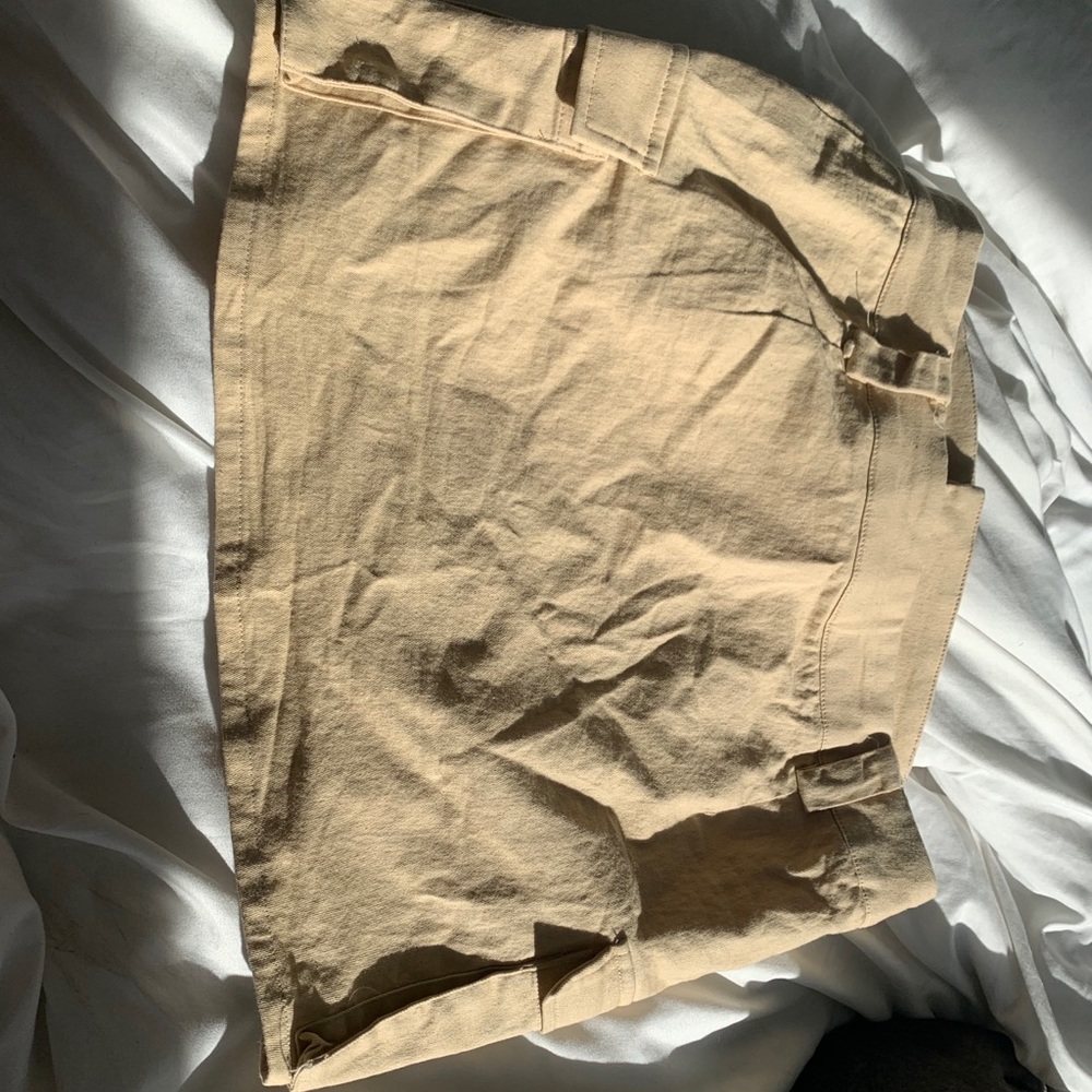 Henry Girl Tan Mini Skirt with pockets!